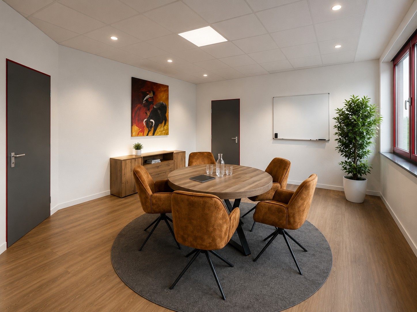 Besprechungsraum mit rundem Tisch